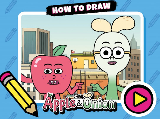 How to Draw Apple and Onion